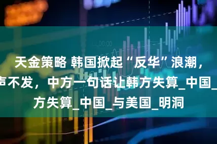 天金策略 韩国掀起“反华”浪潮，李在明却一声不发，中方一句话让韩方失算_中国_与美国_明洞